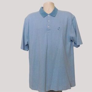 Vintage Walt Disney Mickey Mouse‎ Embroidery Mens Large Light Blue Polo